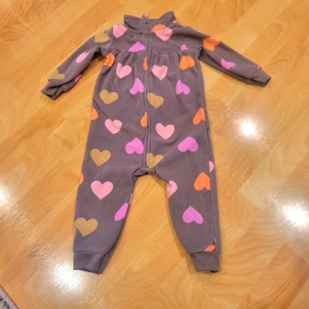 Carter's Fleece Long Sleeve Jumpsuit Size 12 months